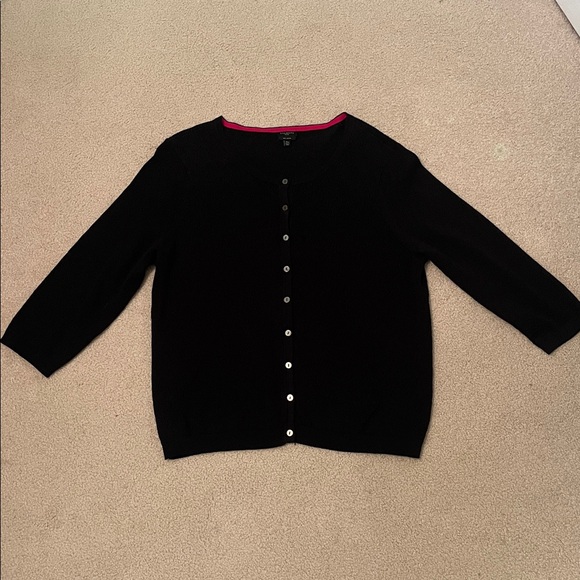 Talbots Pima Cotton Textured Cardigan - Picture 4 of 6